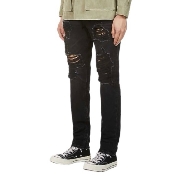 FRAME Men’s Jeans L’Homme Distressed Slim-Fit size 29 Black - Picture 11 of 11